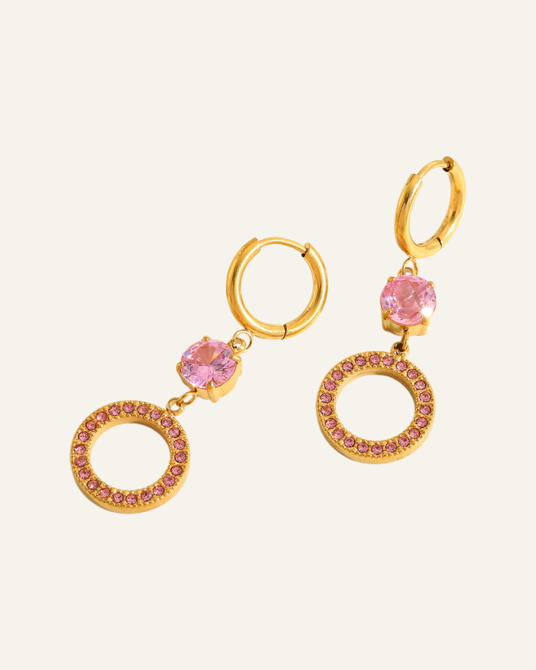 Rose Drop Huggies | Pink