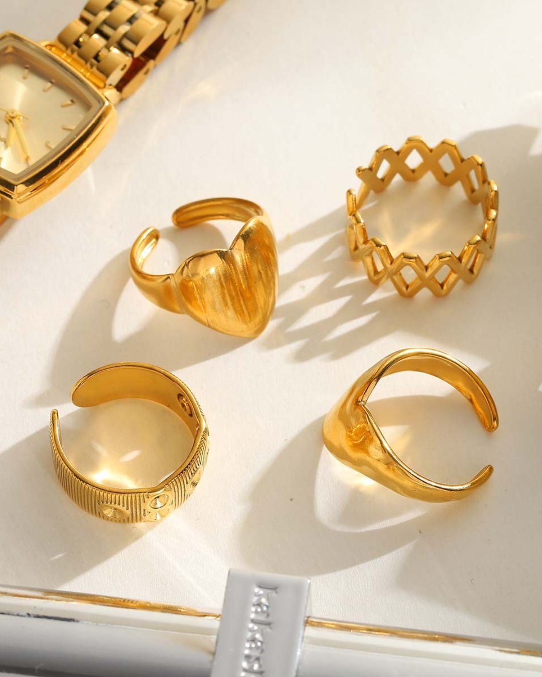 Chunky Heart Ring | Adjustable