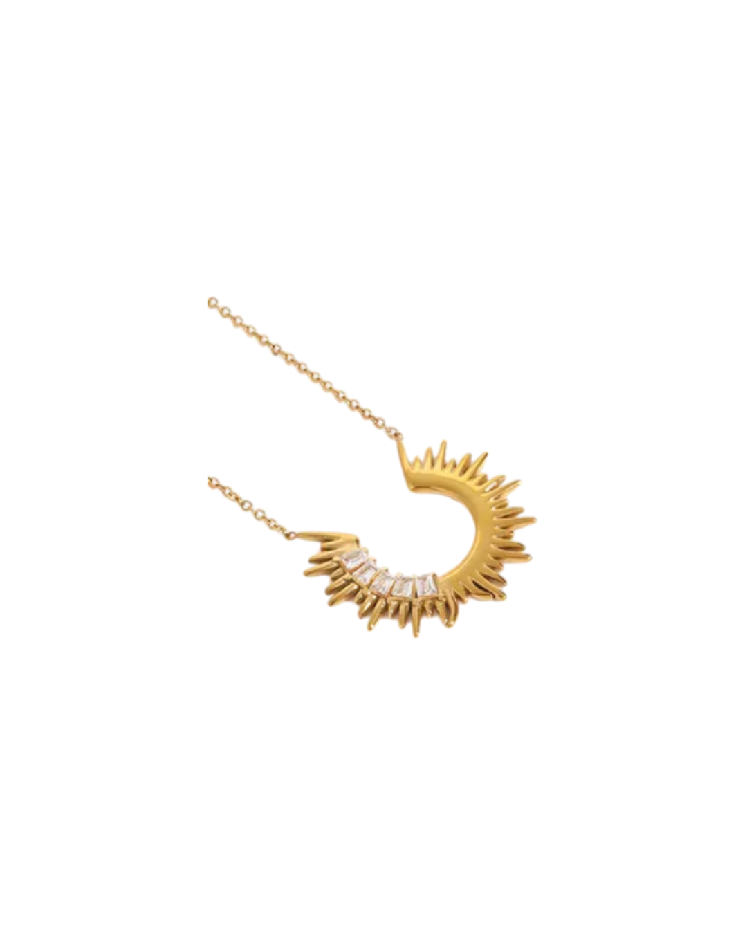Golden Sun Necklace - Waterproof - Tarnish Proof