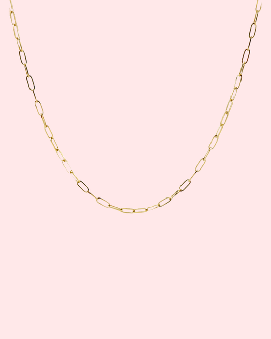 Paper Clip Necklace - Waterproof - Tarnish Free