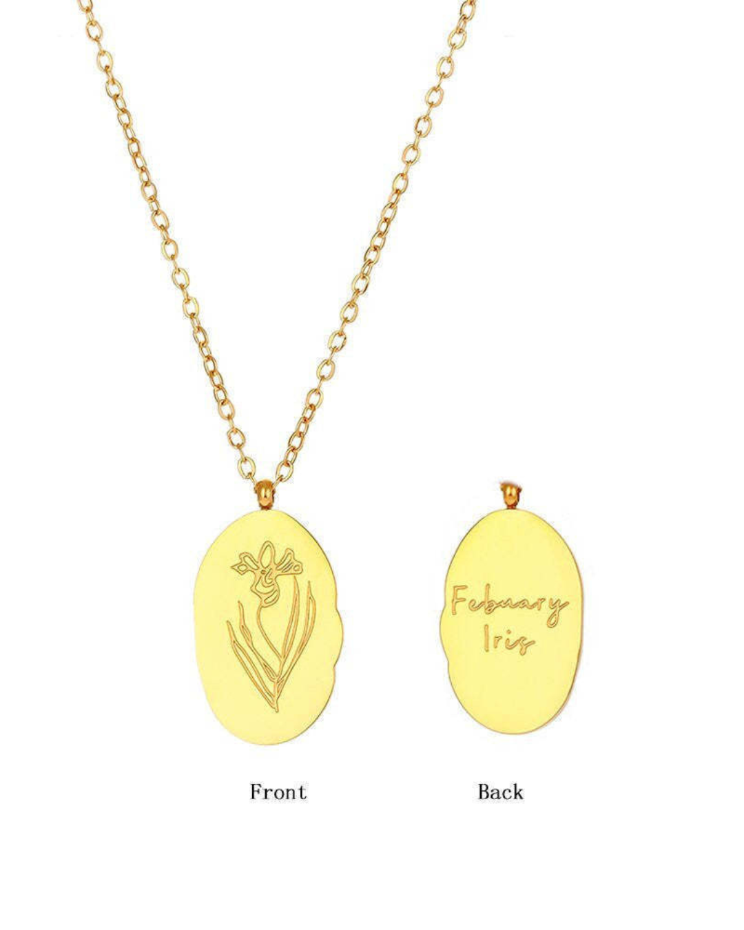 Birth Flower Pendant Necklace