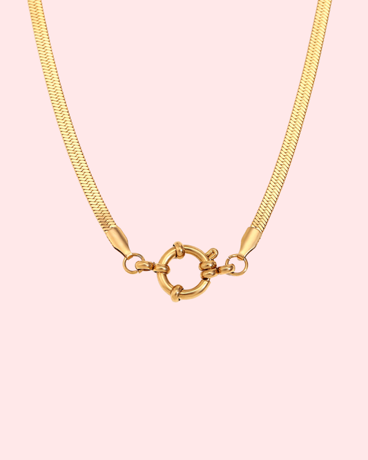 Snake Clasp Necklace - Waterproof - Tarnish Free