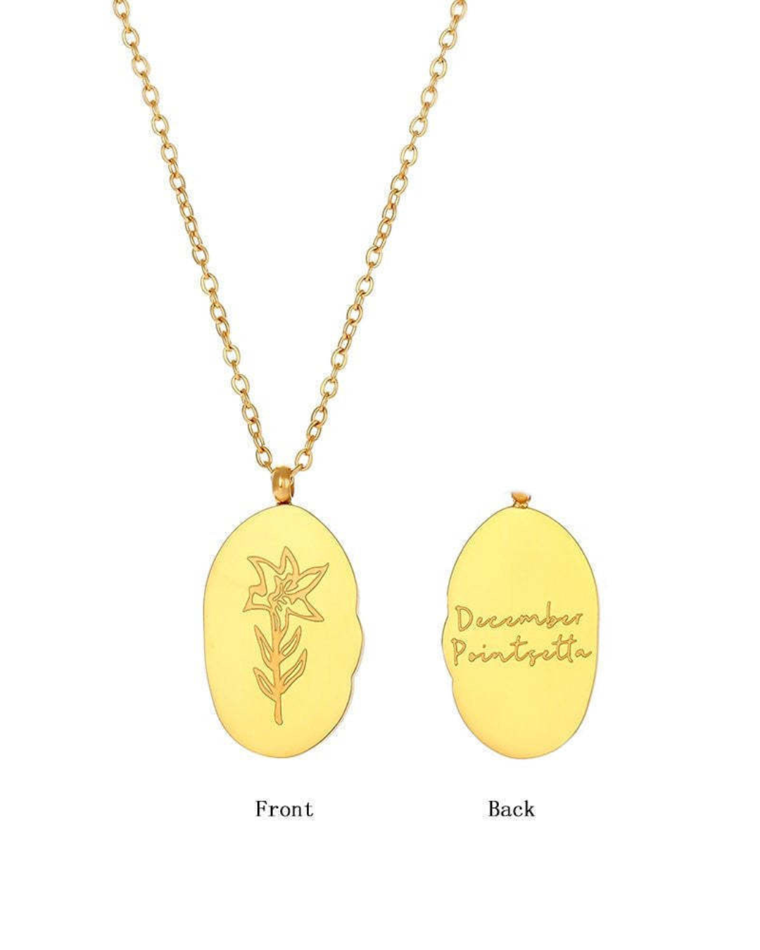 Birth Flower Pendant Necklace