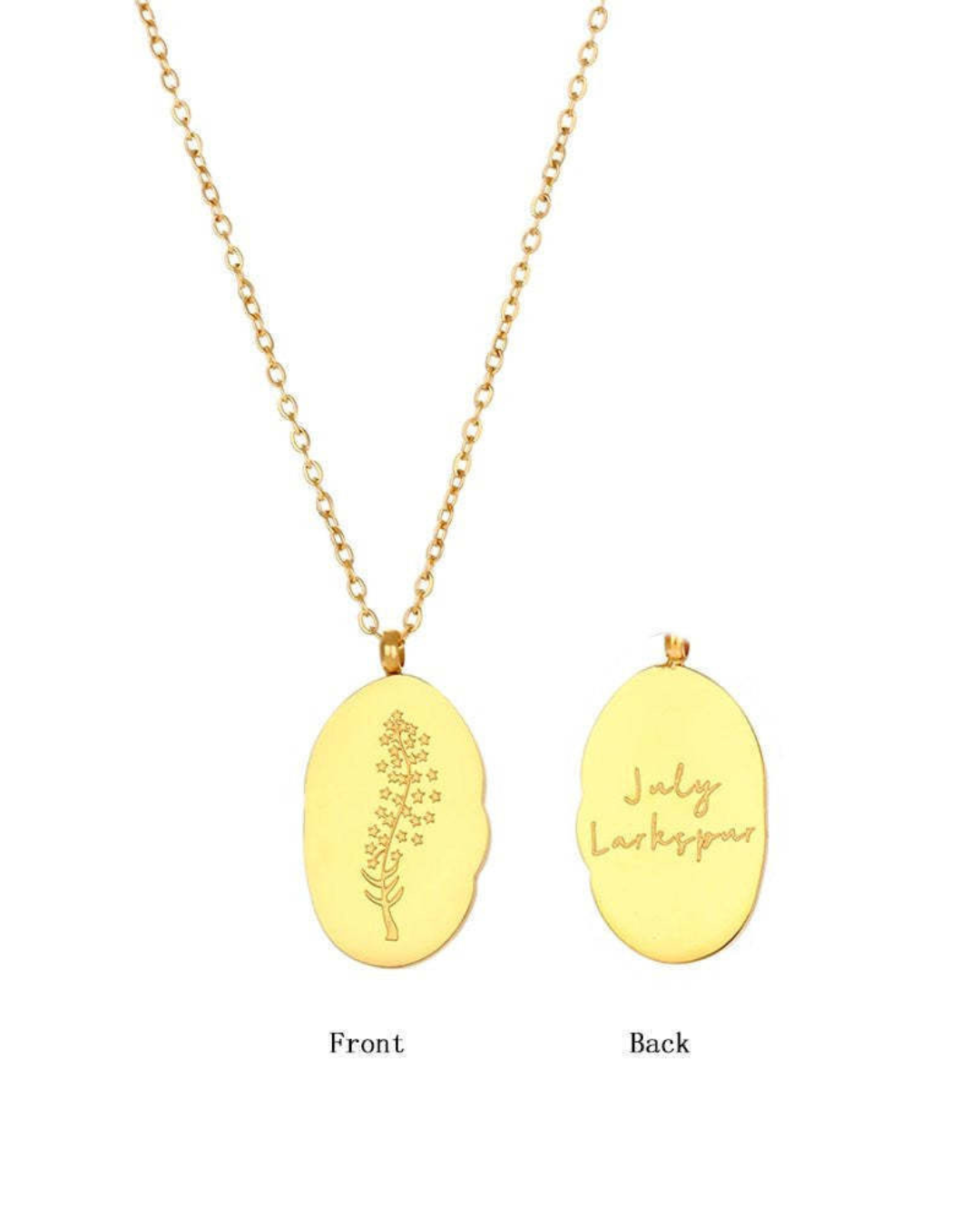 Birth Flower Pendant Necklace