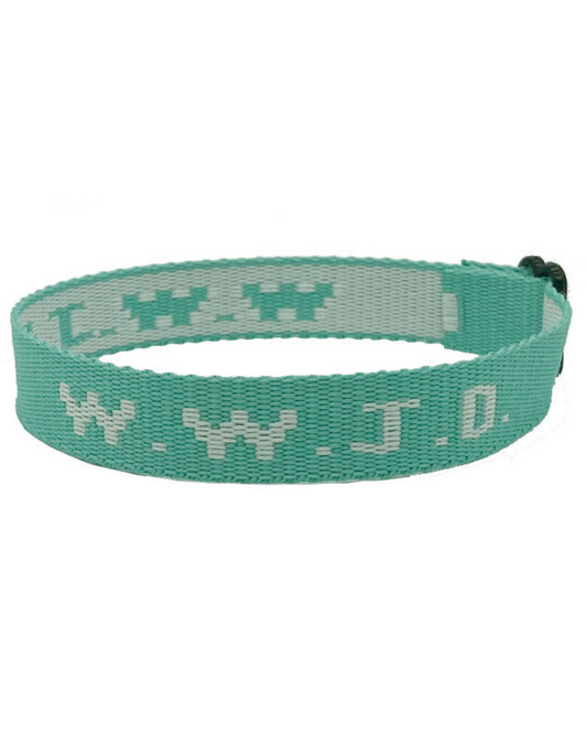 FREE - WWJD Jacquard Wristband - Light Colours