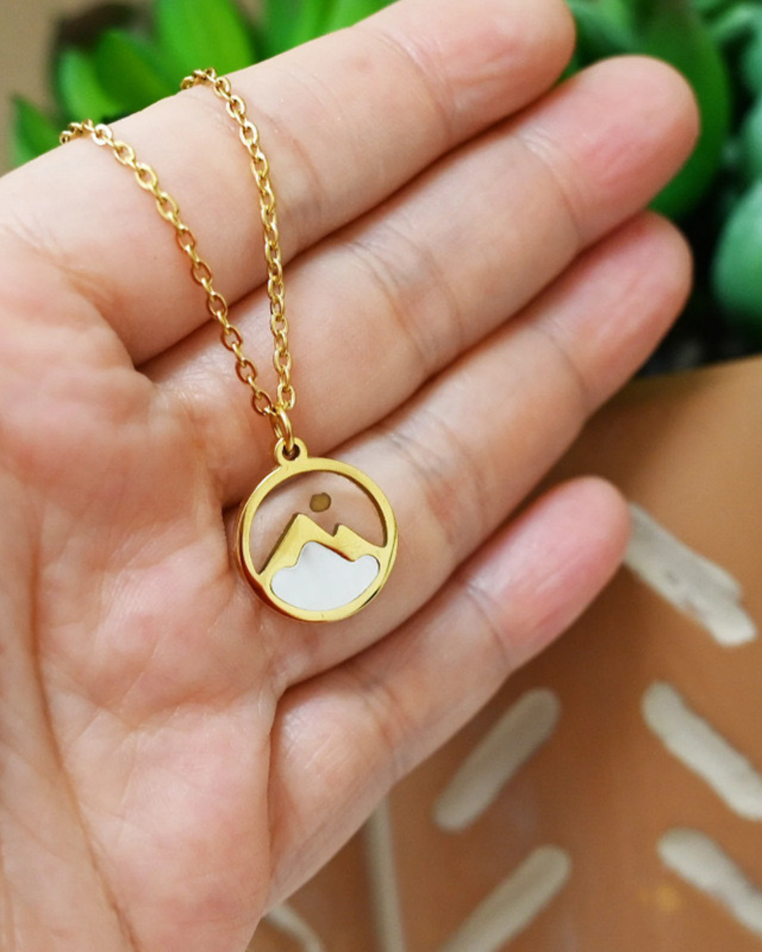 Faith can move Mountains Necklace - Encapsulated Mustard Seed - Gold