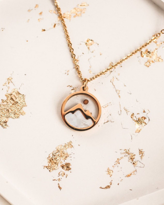 Faith can move Mountains Necklace - Encapsulated Mustard Seed - Gold