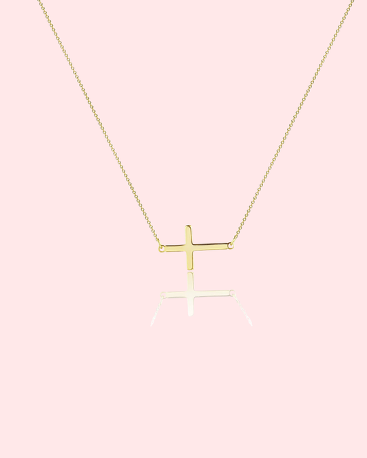 Cross Pendant Necklace - Horizontal