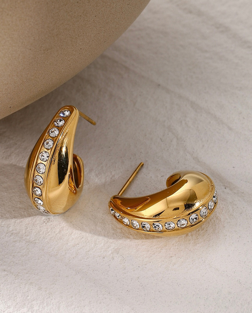 Rhoda Premium CZ Earrings - Waterproof - Tarnish Proof