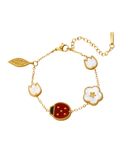 Luxe Ladybug Charm Bracelet