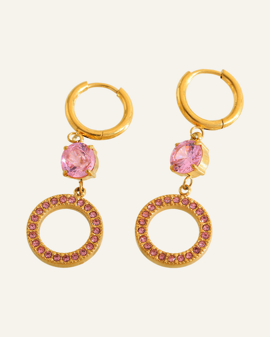 Rose Drop Huggies | Pink