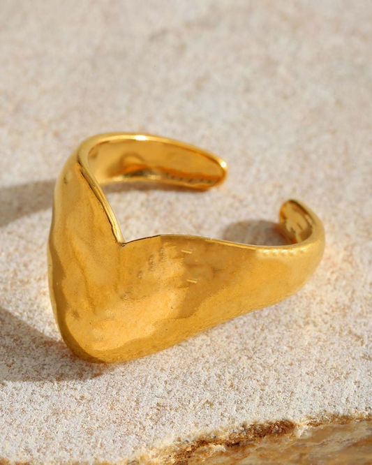 Chunky Heart Ring | Adjustable