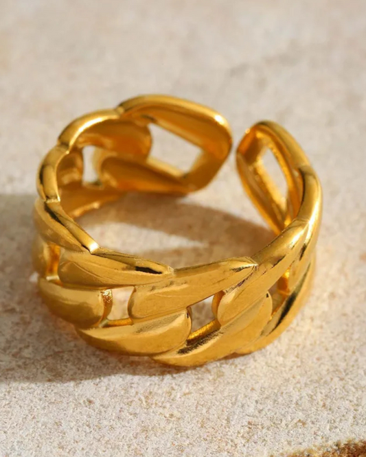 Chunky Link Ring | Adjustable