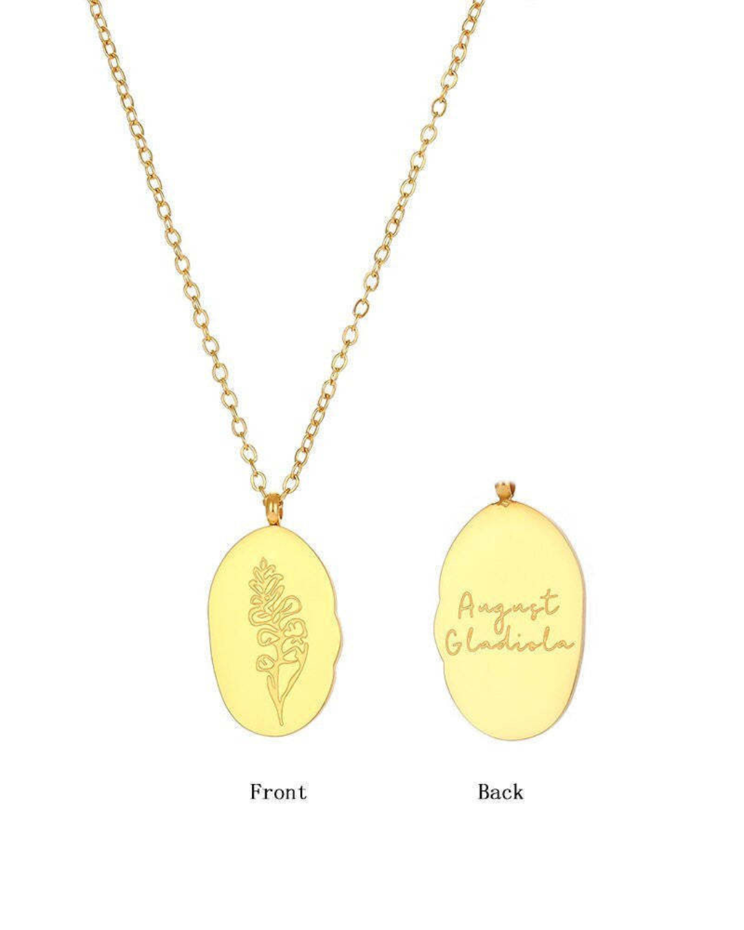 Birth Flower Pendant Necklace