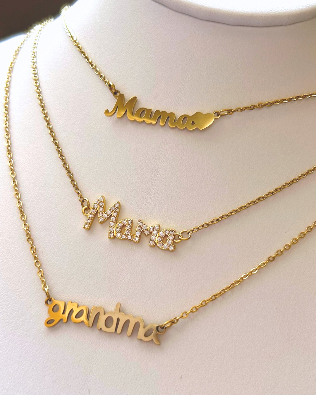 Mama Necklace | Rhinestones