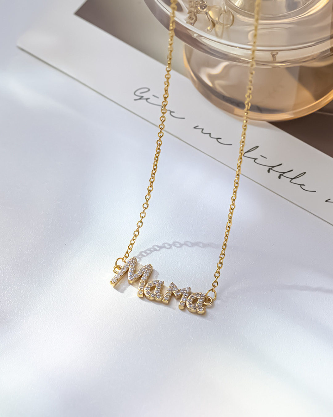 Mama Necklace | Rhinestones