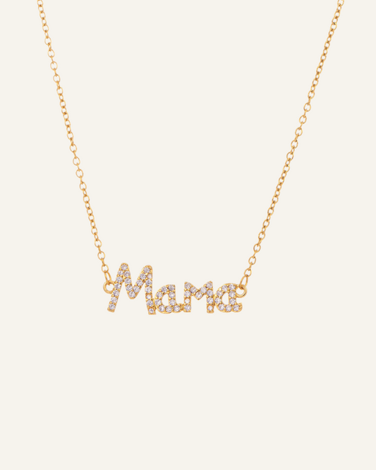 Mama Necklace | Rhinestones