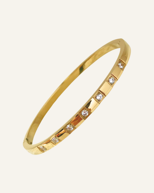 Lily-Rose CZ Stone Bangle | Waterproof